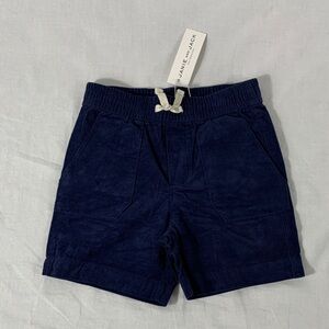 Janie and Jack Navy Blue Corduroy Casual Retro Pouch Pocket Shorts Kids Size 4